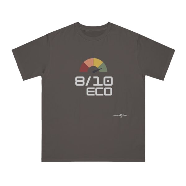 teethinks.com 8/10 ECO Simple Dark | Organic Unisex T-Shirt – Unique Graphic Tee for Everyday Comfort | Eco-Friendly Gift for Him/Her | T-shirt for a cause - Image 3