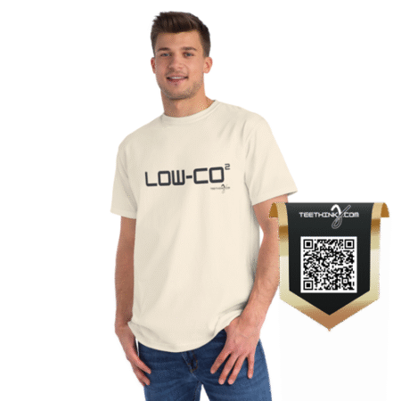 teethinks.com Low CO2 Light | Organic Unisex T-Shirt – Unique Graphic Tee for Everyday Comfort | Eco-Friendly Gift for your love ones | T-shirt for a cause