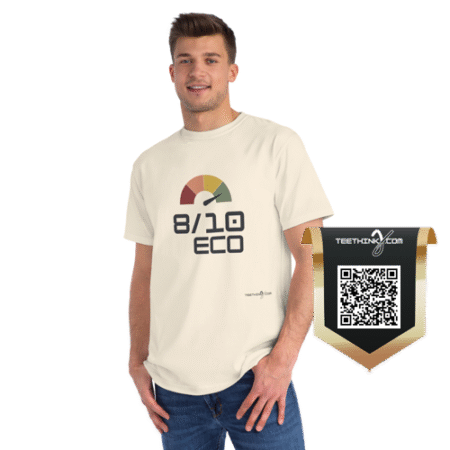 teethinks.com 8/10 ECO Simple Light | Organic Unisex T-Shirt – Unique Graphic Tee for Everyday Comfort | Eco-Friendly Gift for Him/Her | T-shirt for a cause